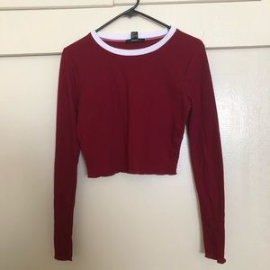 Forever 21 Long Sleeved Maroon Shirt